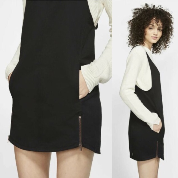 Hurley Sueded Zip Jumper Dress Black - Picture 2 of 10